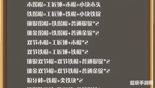 锻冶屋英雄谭 配方
